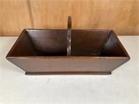 Primitive country wood cutlery tote