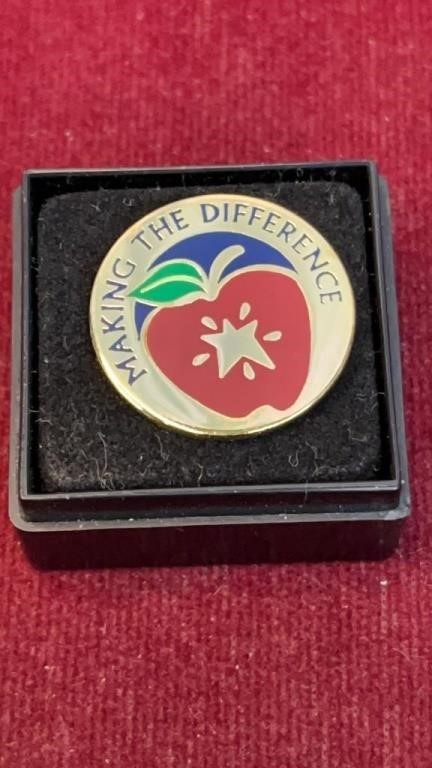 Making the Difference Apple Pin for Teacher