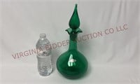 Mid Century Blenko Art Glass Genie Bottle Decanter
