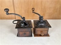 Vintage coffee grinders