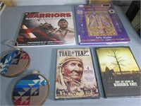 Lot of 6 Native American Items, 2 Books, 2 DVDs