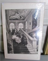 Black and White Reproduction Print of a Tableau