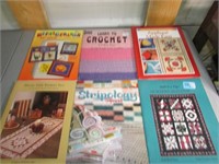 Lot of 6 Books on Crochet, Quilting, Applique,