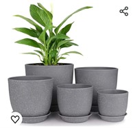 Plastic Planter Flower Pots 7/6/5.5/4.8/4.5''