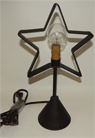 Black Cast Iron Star Shaped Outline Lamp