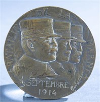 WW1 Bataille de la Marne bronze medal