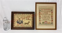 Vintage / Antique Framed Cross Stitch Samplers