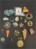 Large Lot of Miscellaneous Vintage Pins