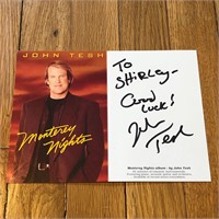 Autographed John Tesh Album Promo Card
