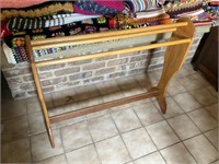 Wooden quilt rack
