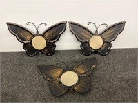 (3) Butterfly Picture Frames