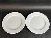 Five World Market White Plates & Five White Plates