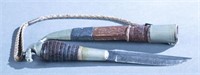 Finnish puukko knife and sheath