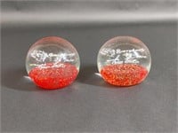 Two Vintage Coca-Cola Paperweights