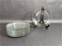 Set of Clear Glass Table Plates