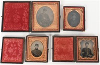 CIVIL WAR SOLDIER TINTYPE LOT ARMED W COLT M1860