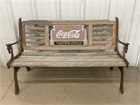 Vintage Coca Cola Soda Fountain Bench