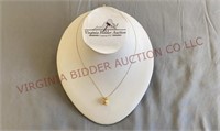 Scalle 14K Gold Necklace w 14K & Pearl Pendant
