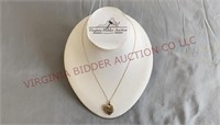 N/C 14K Gold Necklace & 14KT Mom Heart Locket