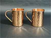 Two Copper Moscow Mule Mugs