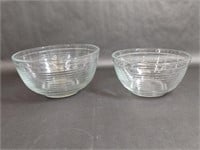 Libbey Striped Glass Bowls