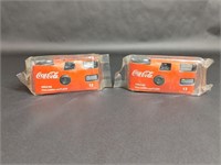 Two Coca-Cola Single Use 35mm Cameras with Flash