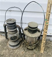 2 Antique Dietz Railroad Lanterns