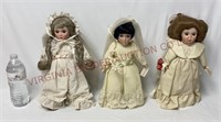 Danbury Mint Gibson Girl Bride Porcelain Dolls - 3