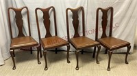 Antique Queen Anne Dining Chairs - Set of 4
