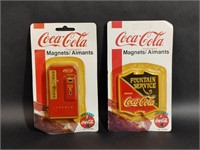 Two Vintage Coca-Cola Magnets