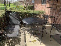 Outdoor metal patio set table chairs