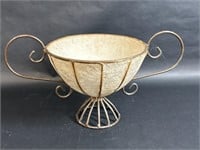 Earthenware Wrought Iron Decorative Bowl