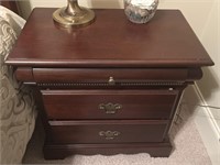Dark Solid Wood End Table Night Stand