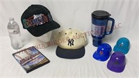 NY Yankees Hats, MLB Bloopers DVD & Baseball Cups