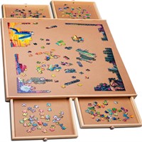 1000 Piece Wooden Jigsaw Puzzle Table - 4 Drawers