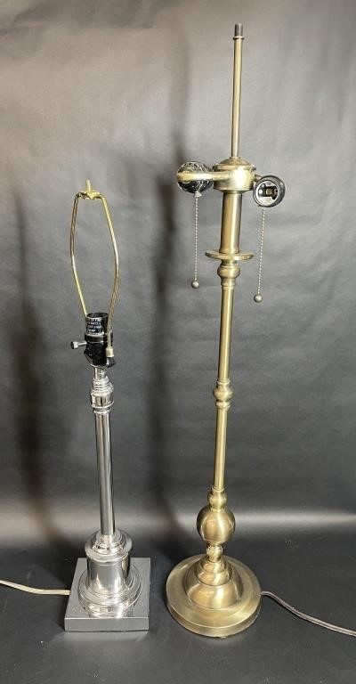 Two Metallic Table Lamps