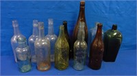 (12) Antique Bottles Several Embossed