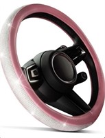 Universal Car Steering Wheel Cover (Sparkly Pink)