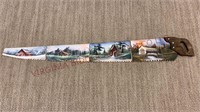 Vintage Hand Painted Cross Cut Hand Saw - 53" Long