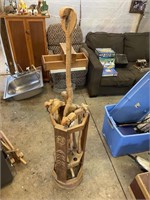 WOOD CARVED CANES