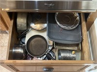 Drawer Sale - Pots, Pans, Lids, Kitchen Tools, etc