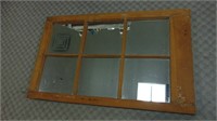 Antique Window Frame Mirror 25.5" X 41"