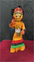 Vintage Nepalese Two Faced Man Puppet