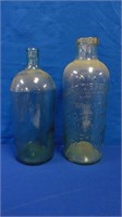 (2) Large Vintage Apothecary Jars ( Base Is