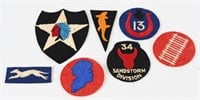 US ARMY PATCH LOT 2ND DIVISION 34th DIV. 11TH DIV