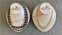 RMN / Roman Faux Pearl & Vintage 2-Strand Necklace