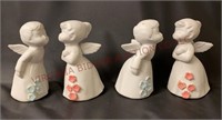 Vintage Porcelain Kissing Angel Figurines - 2 Sets