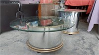 Glass top end table & coffee table