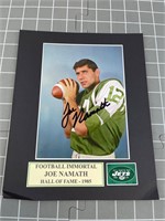 JOE NAMATH AUTOGRAPH W/ COA