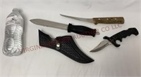 FIxed Blade & Folding Knives, Leather Sheath